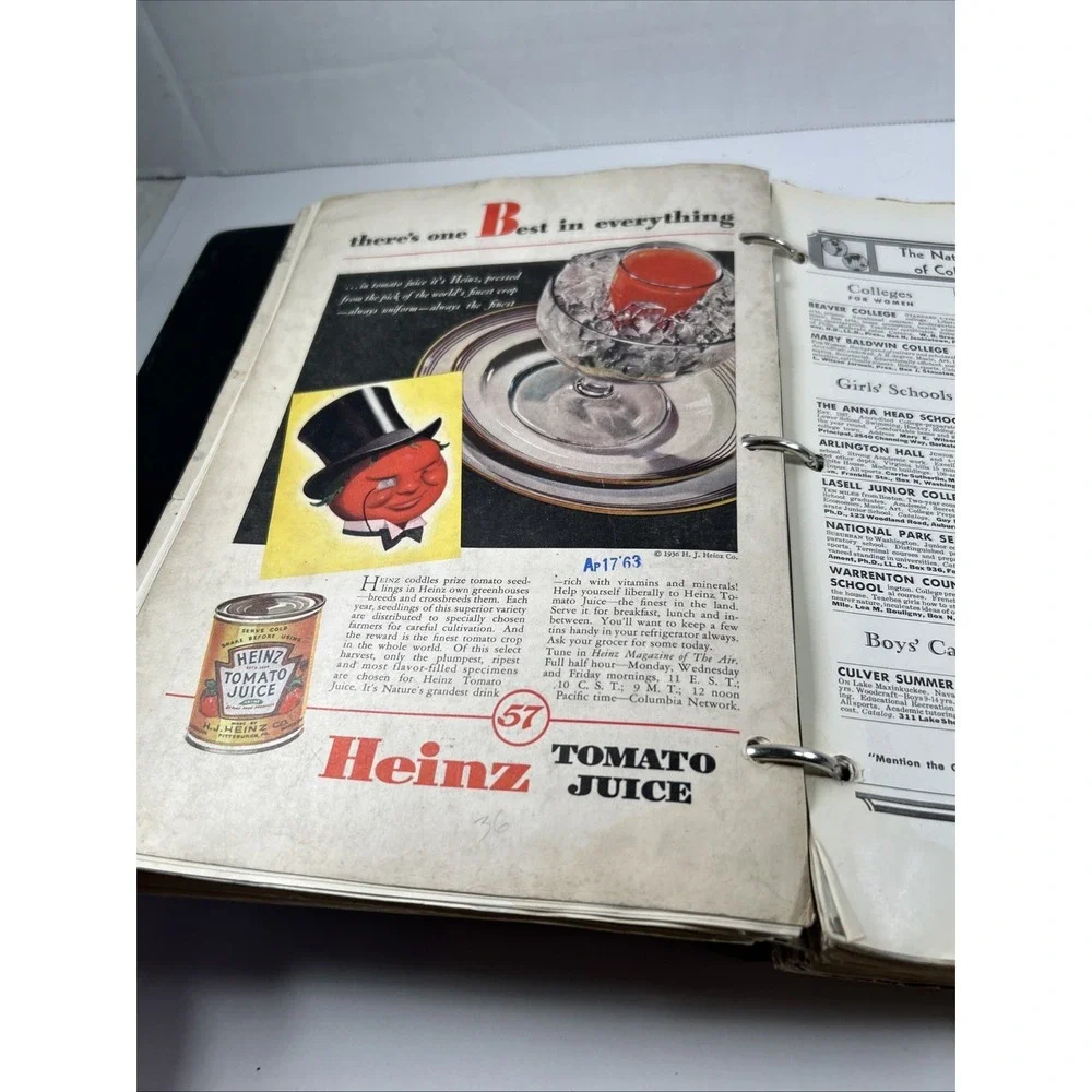Vintage Binder‎ Scrapbook Collection Advertisements 1936 Cars Tires Mail In